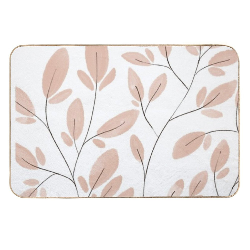 Peach Leaves  Eco-Friendly Bath Mat