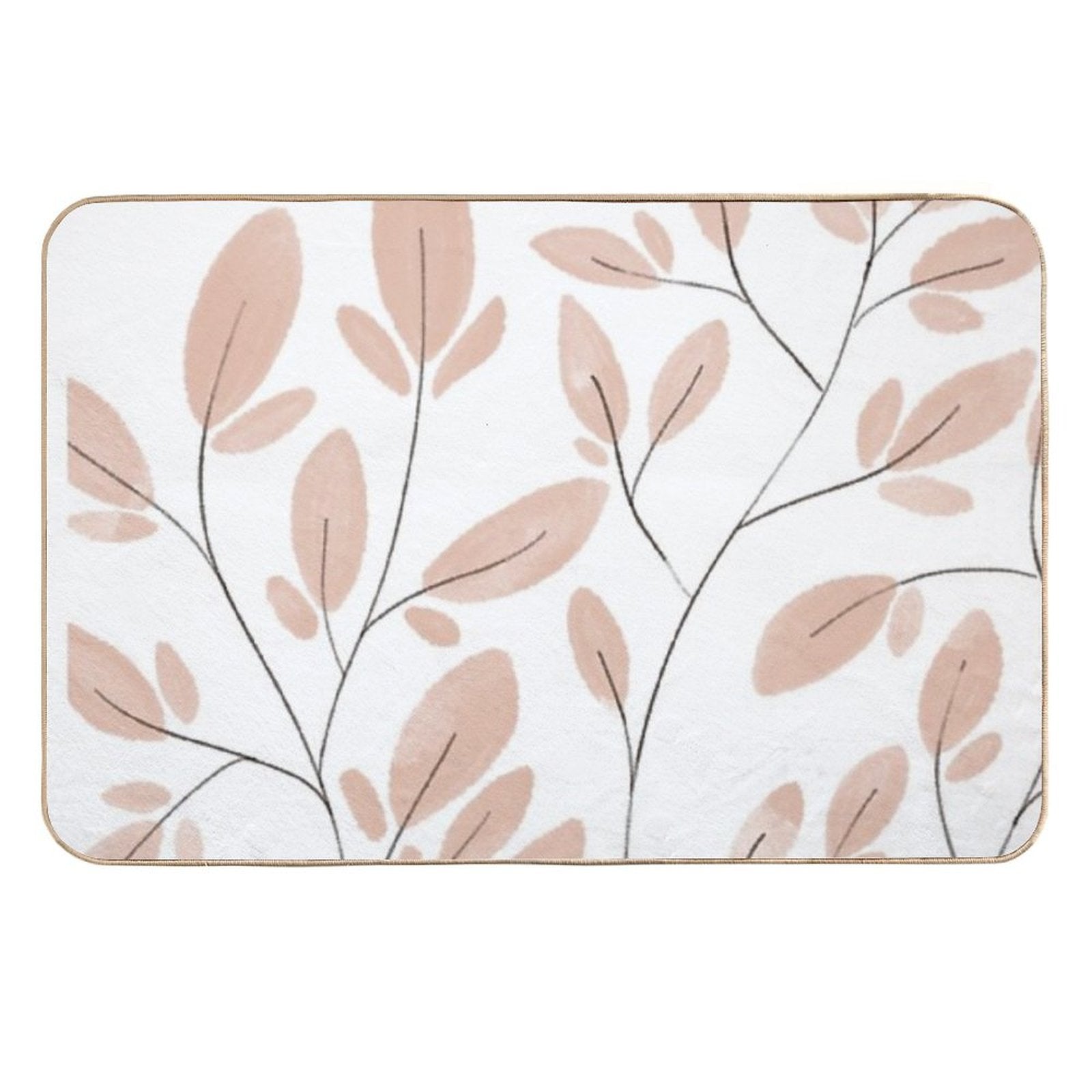 Peach Leaves  Eco-Friendly Bath Mat