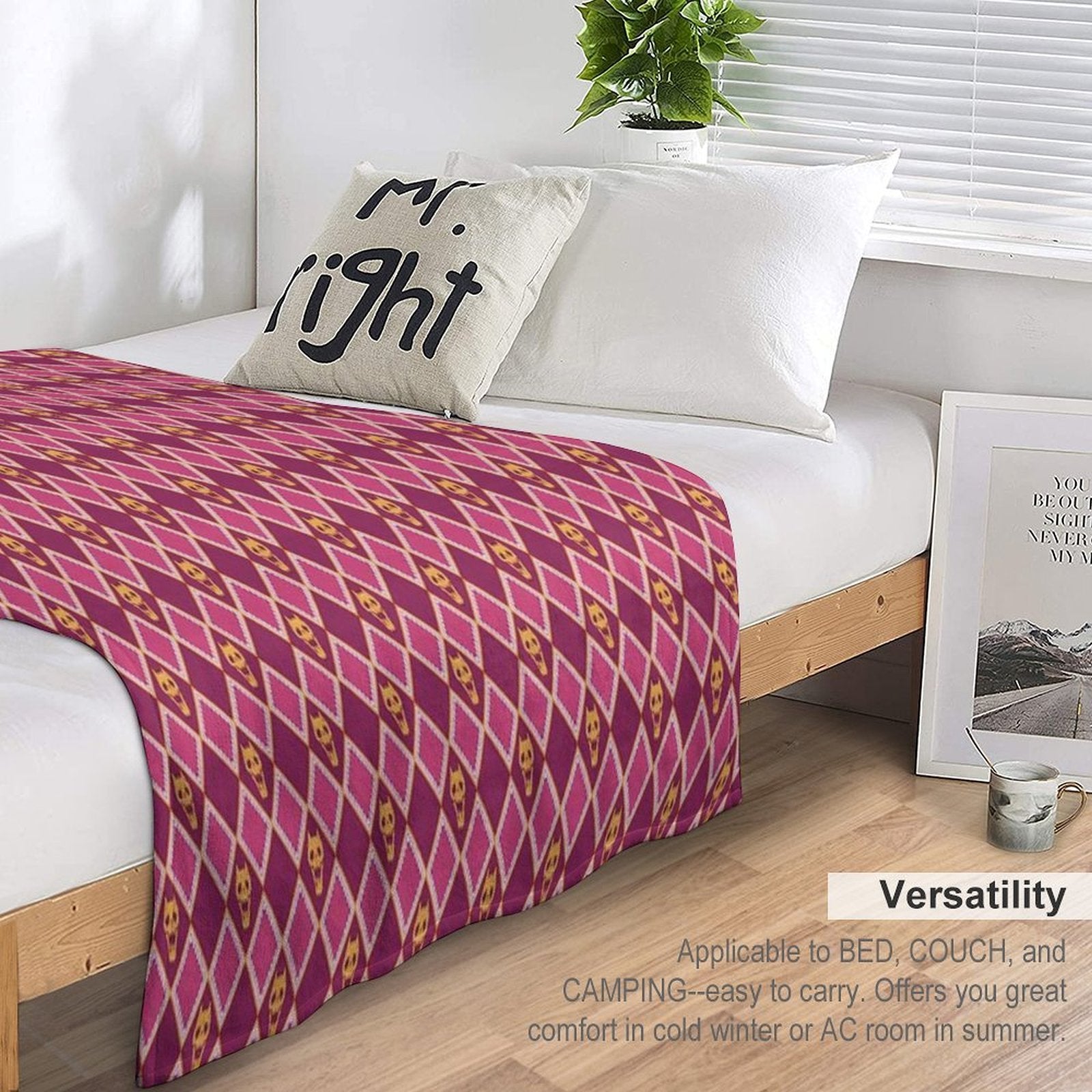 Kira's Pattern - Lesbian Pride Machine-washable Throw Blanket