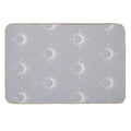 Cosmic Sun And Moon Design Soft Aesthetic In Muted Colors Stone Blue  Anti-Trip Bath Mat