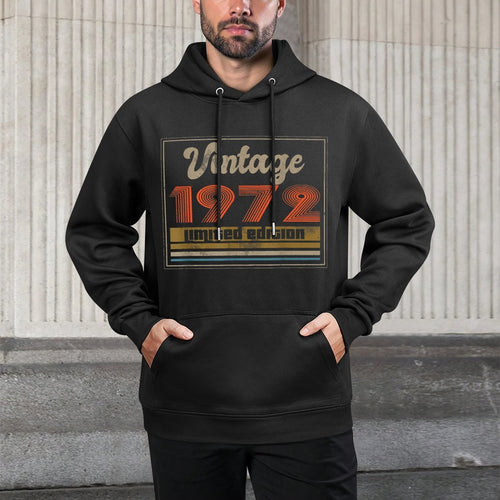 50 Year Old Vintage 1972 Limited Edition 50th Birthday Unisex Design Hoodie