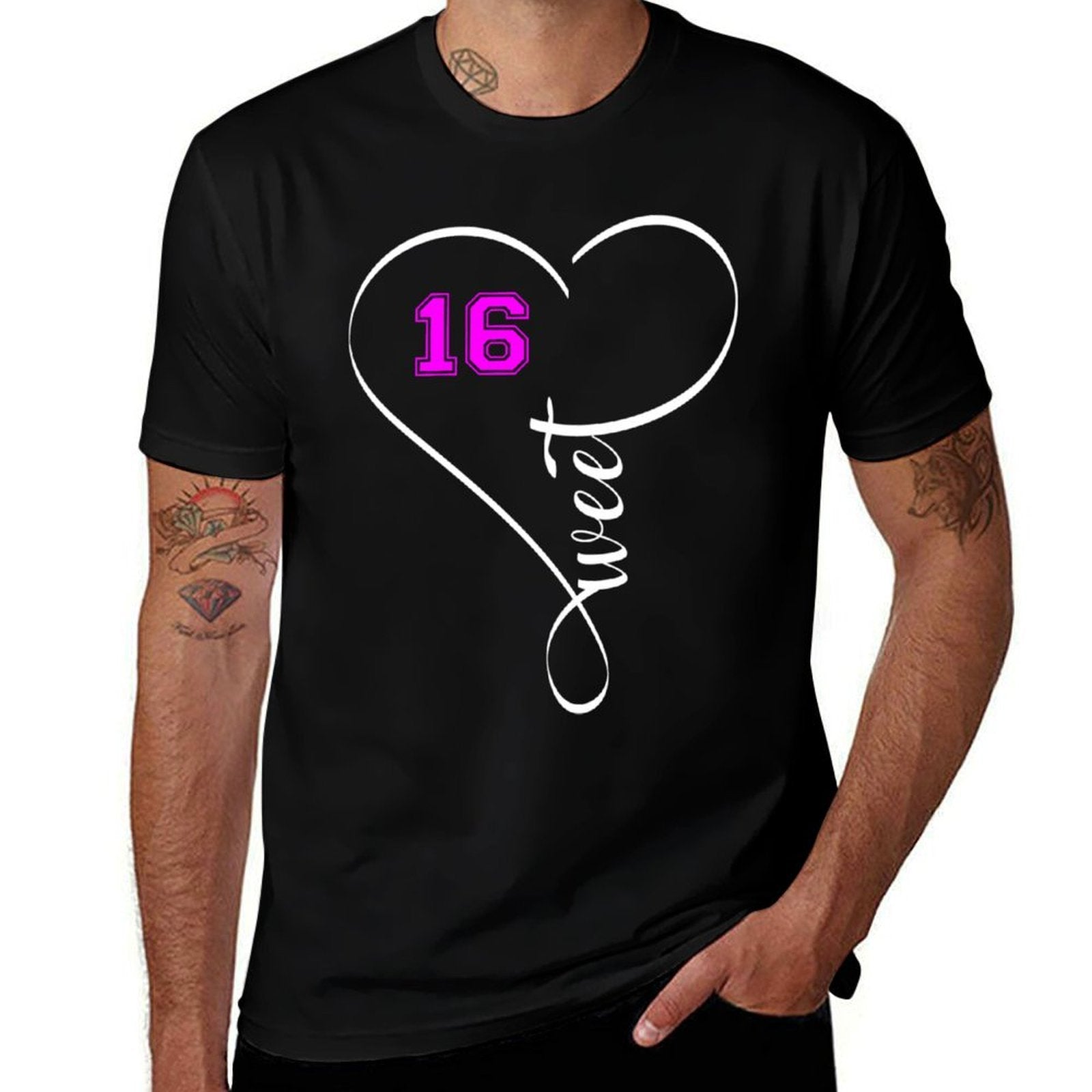 Sweet Sixteen Birthday Fornager Heart Girls  Cotton T-Shirt