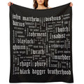 BDB Word Cloud Landscape - Updated Travel-friendly Throw Blanket