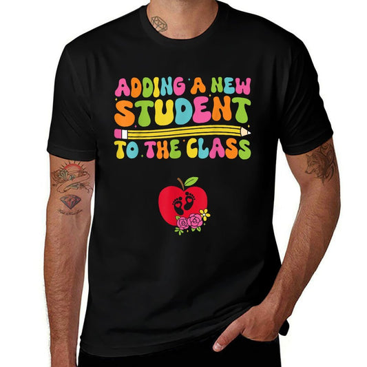 Funny Teacher Pregnancy Announcement Clothing, Expecting Teacher, Black, X-Small  Vintage-inspired T-Shirt