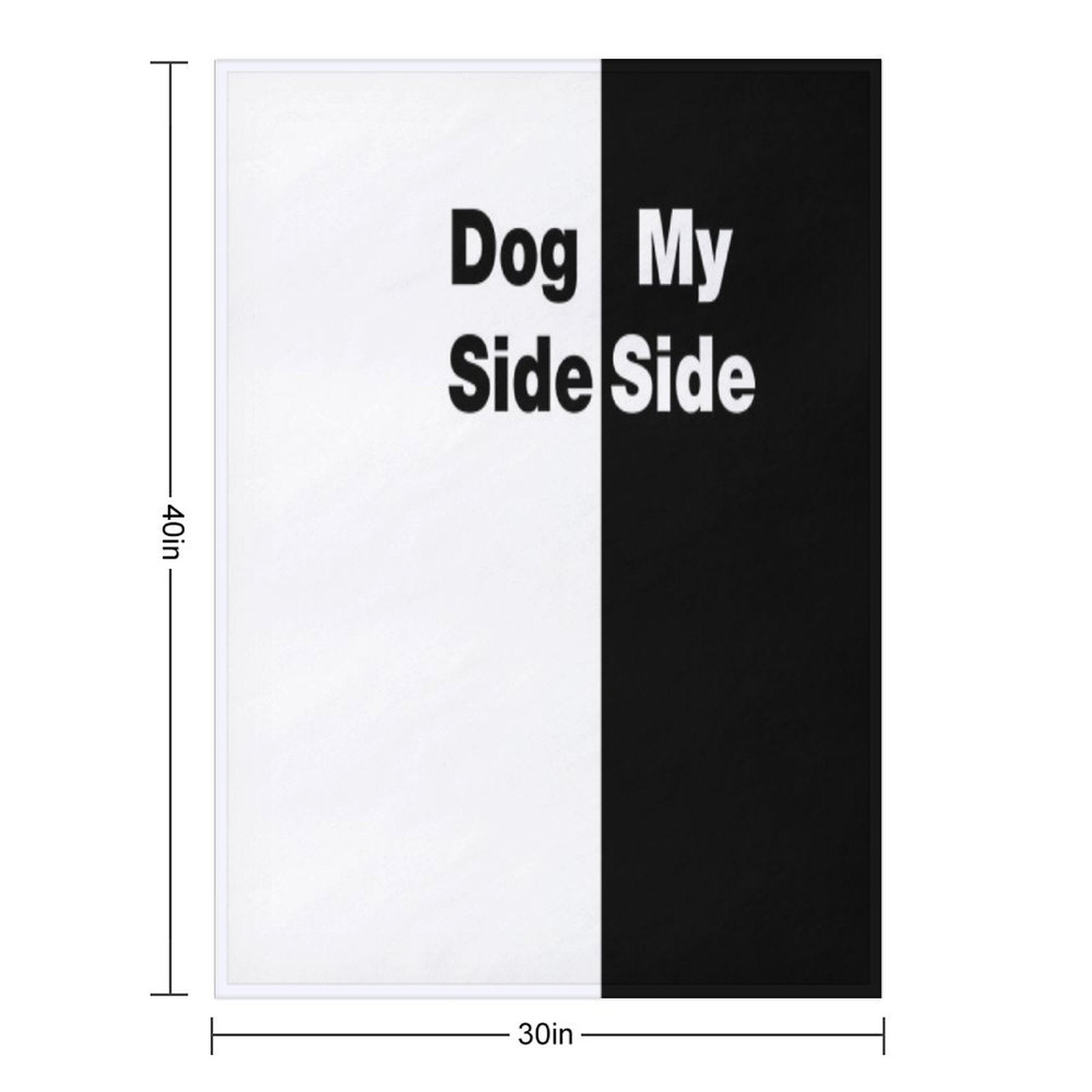 Dog Side My Side Durable Throw Blanket