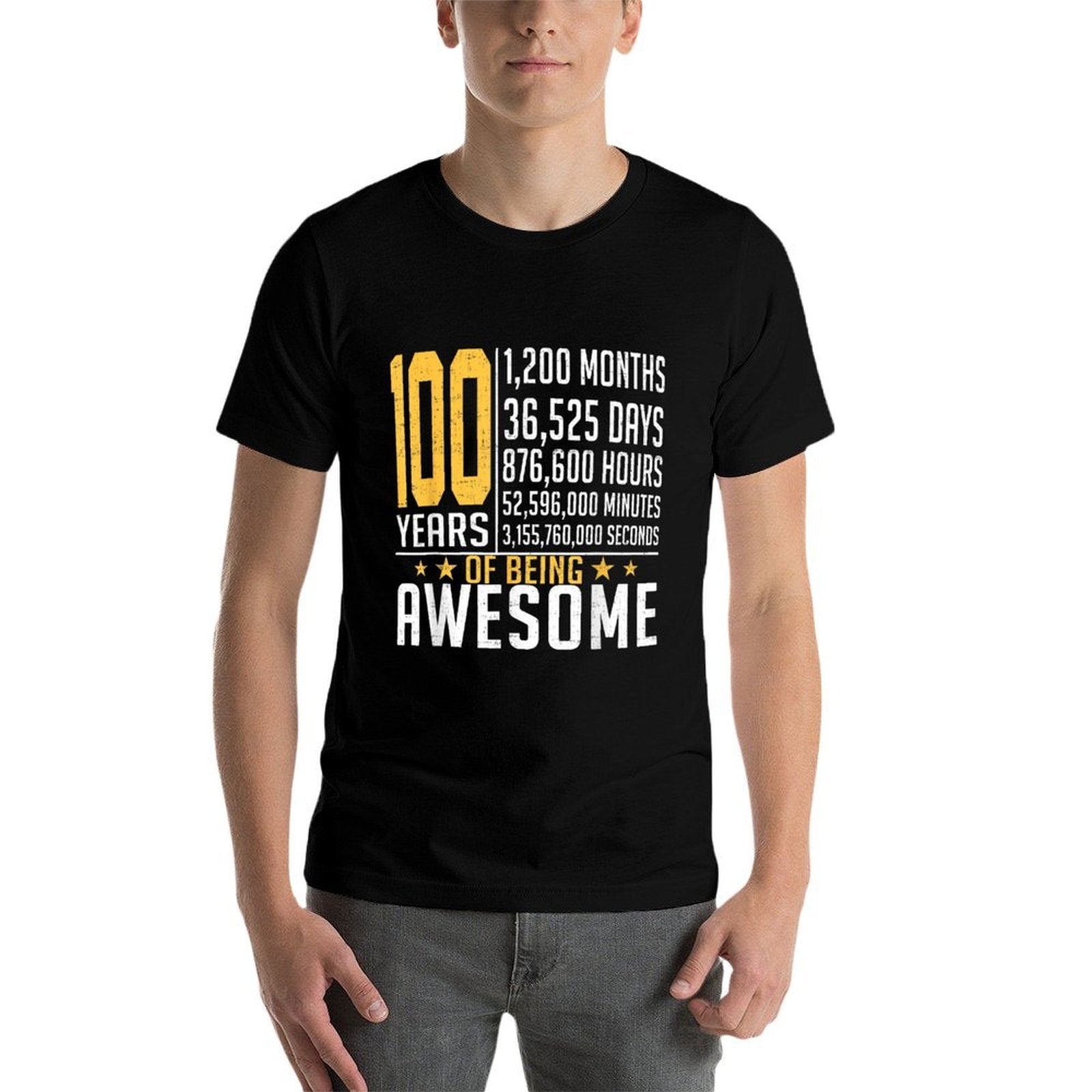100th Birthday 100 Years Old  Trendy Pattern T-Shirt