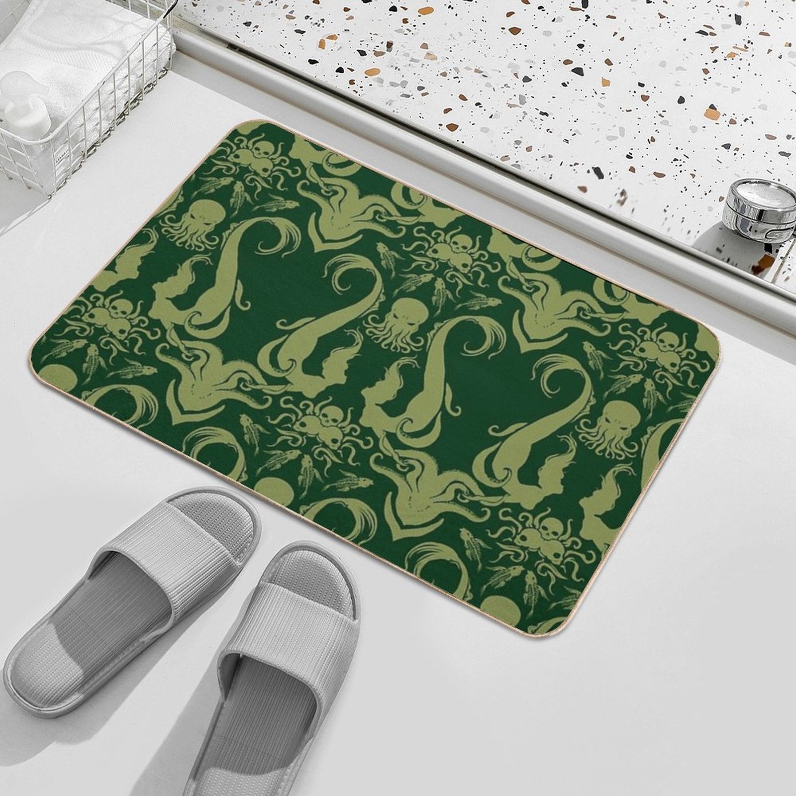 Cthulhu & The Mermaids  High-Traffic Bath Mat