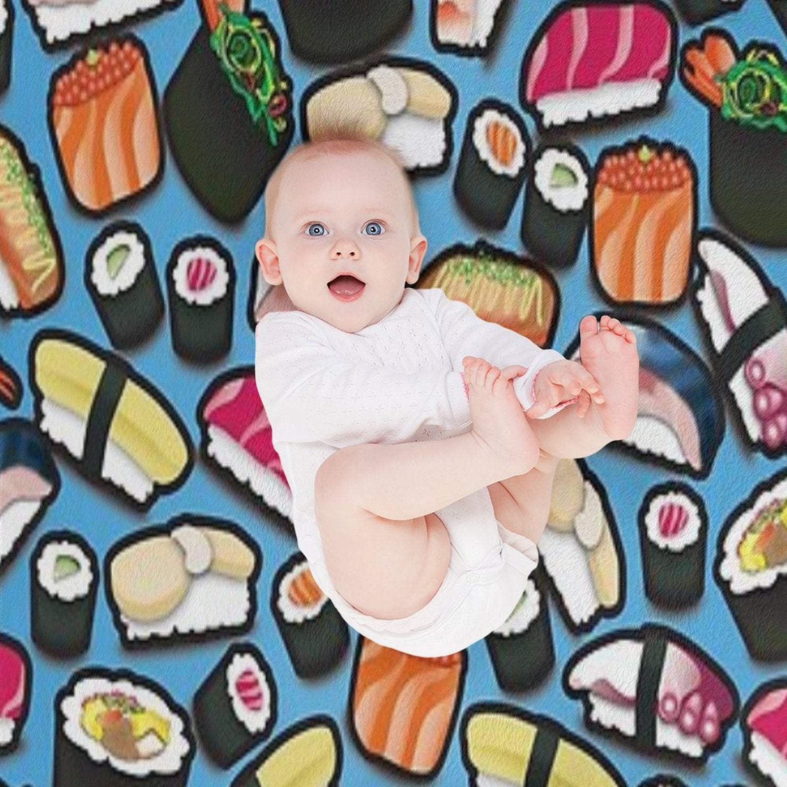 Blue Sushi All-season Throw Blanket