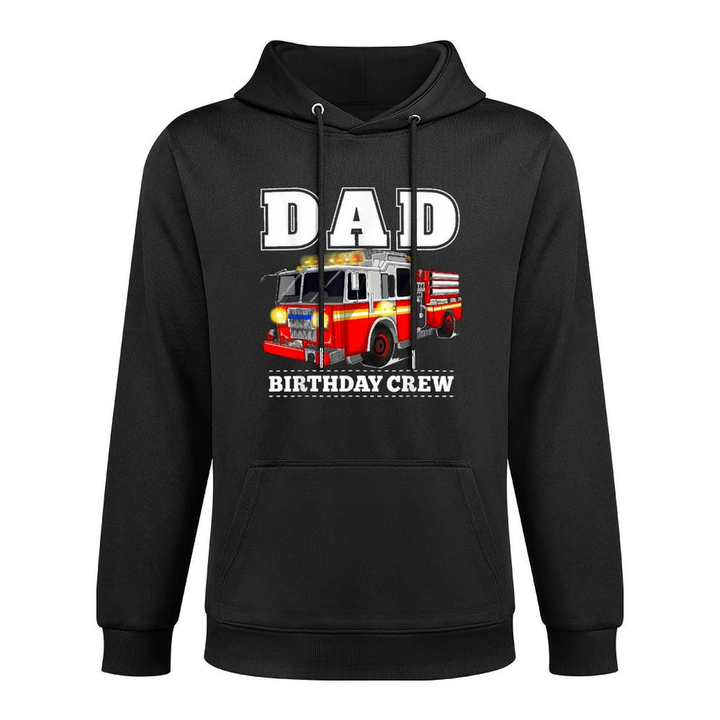 Dad Birthday Crew Fire Truck Firefighter Fireman Party Versatile Streetwear Hoodie