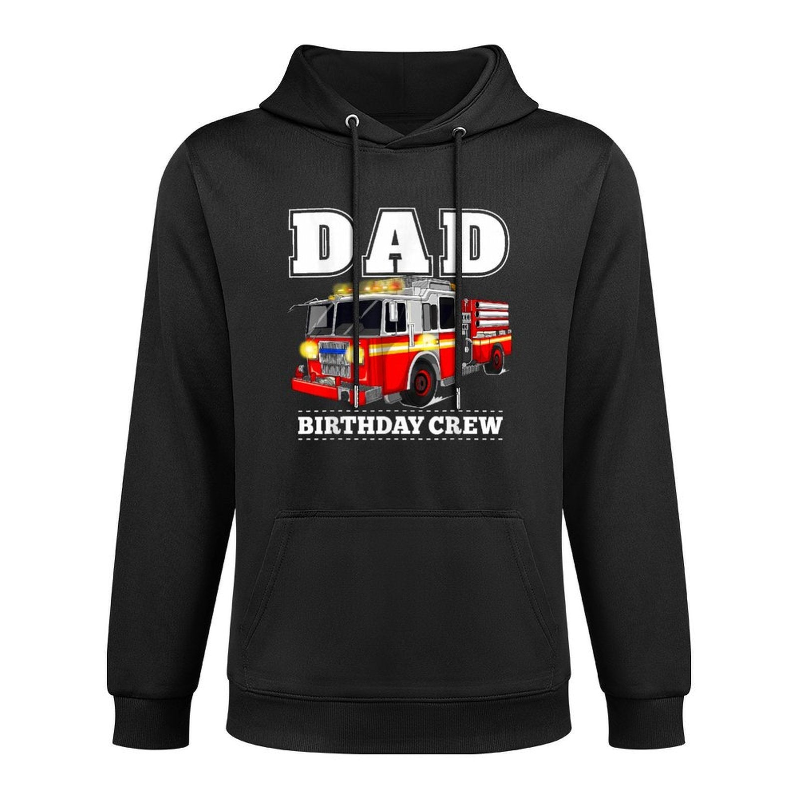 Dad Birthday Crew Fire Truck Firefighter Fireman Party Versatile Streetwear Hoodie
