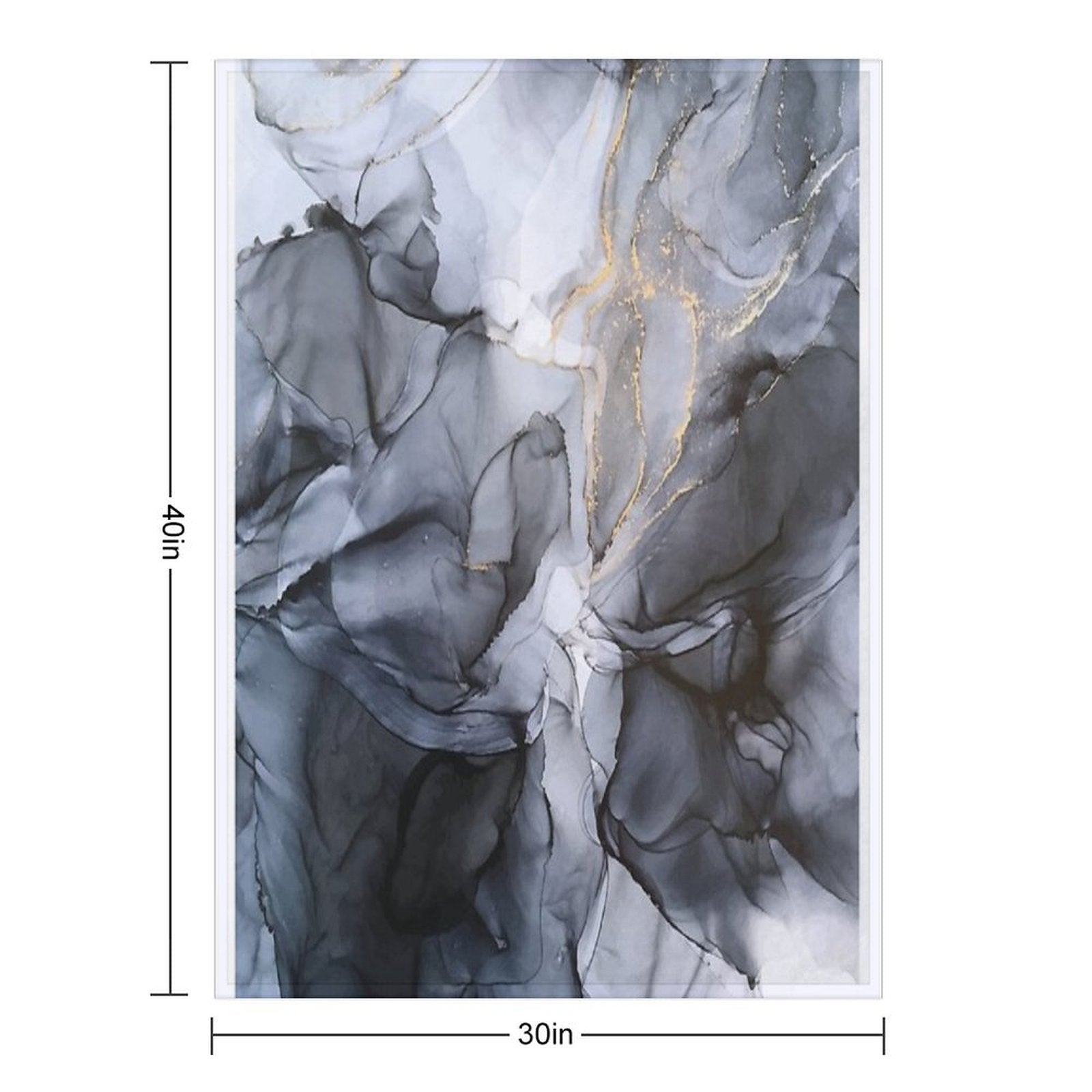 Calm But Dramatic Light Monochromatic Black & Grey Abstract Premium Throw Blanket