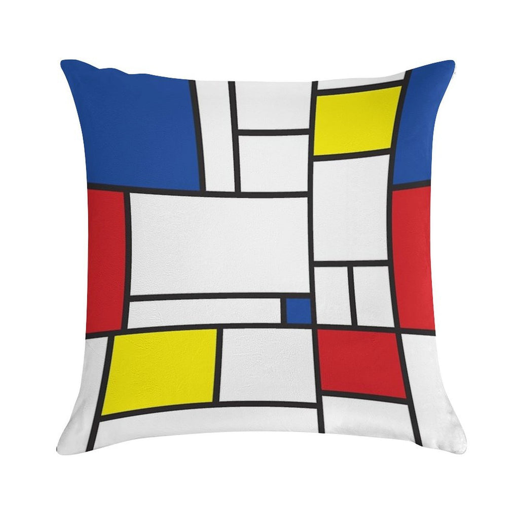 Mondrian Minimalist De Stijl Modern Art II © Fatfatin Soft Warmth Comfort Throw Pillow
