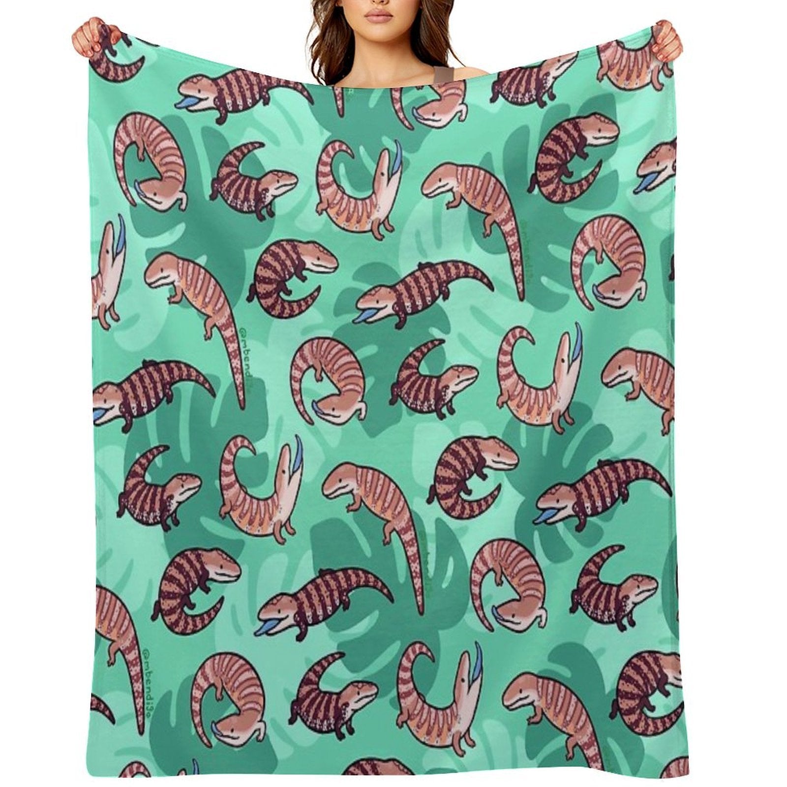 Blue Tongue Skink Versatility Throw Blanket