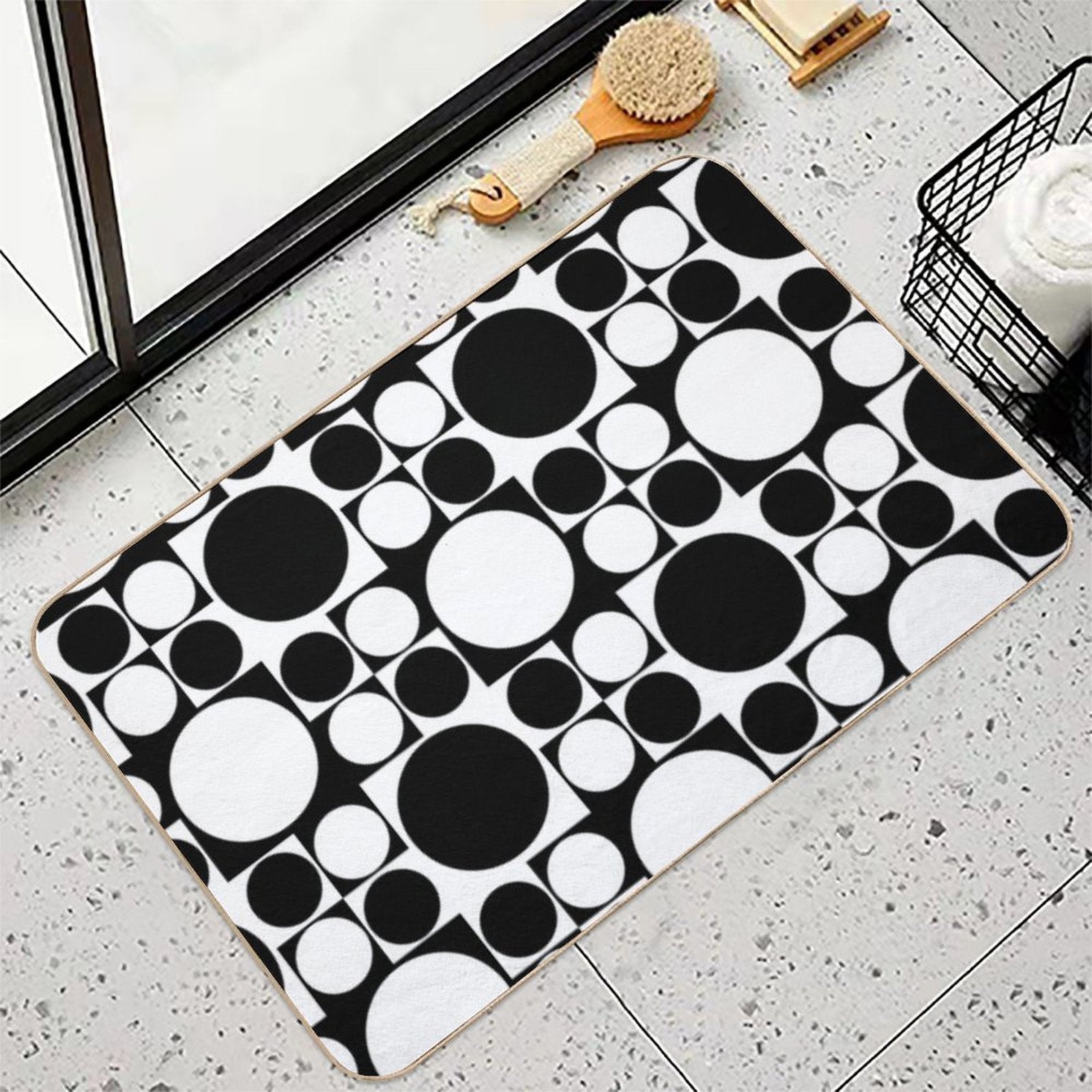 Mod Op Art Dress  Anti-Trip Bath Mat