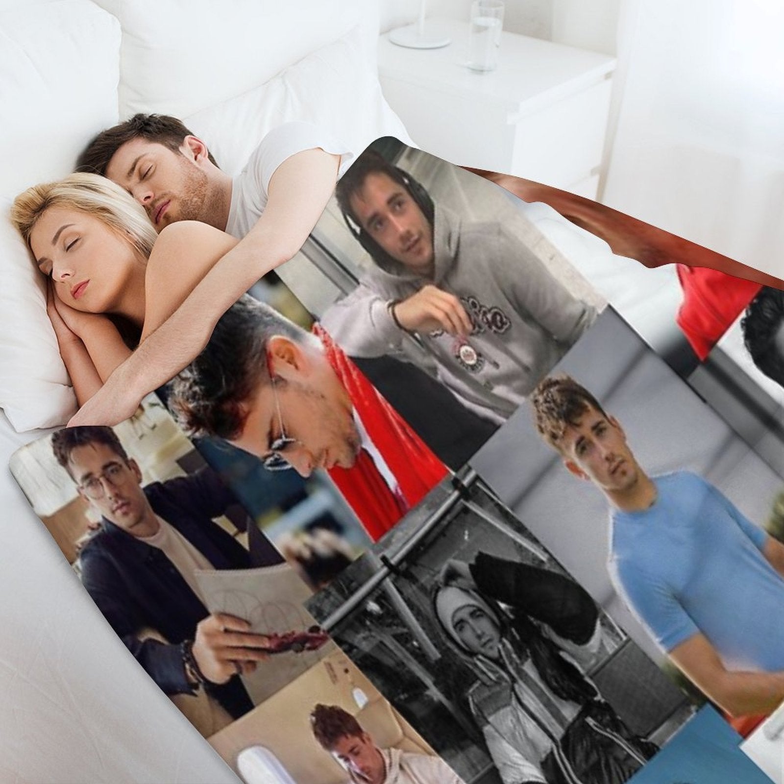 Charles Leclerc Picture Collage Premium Throw Blanket