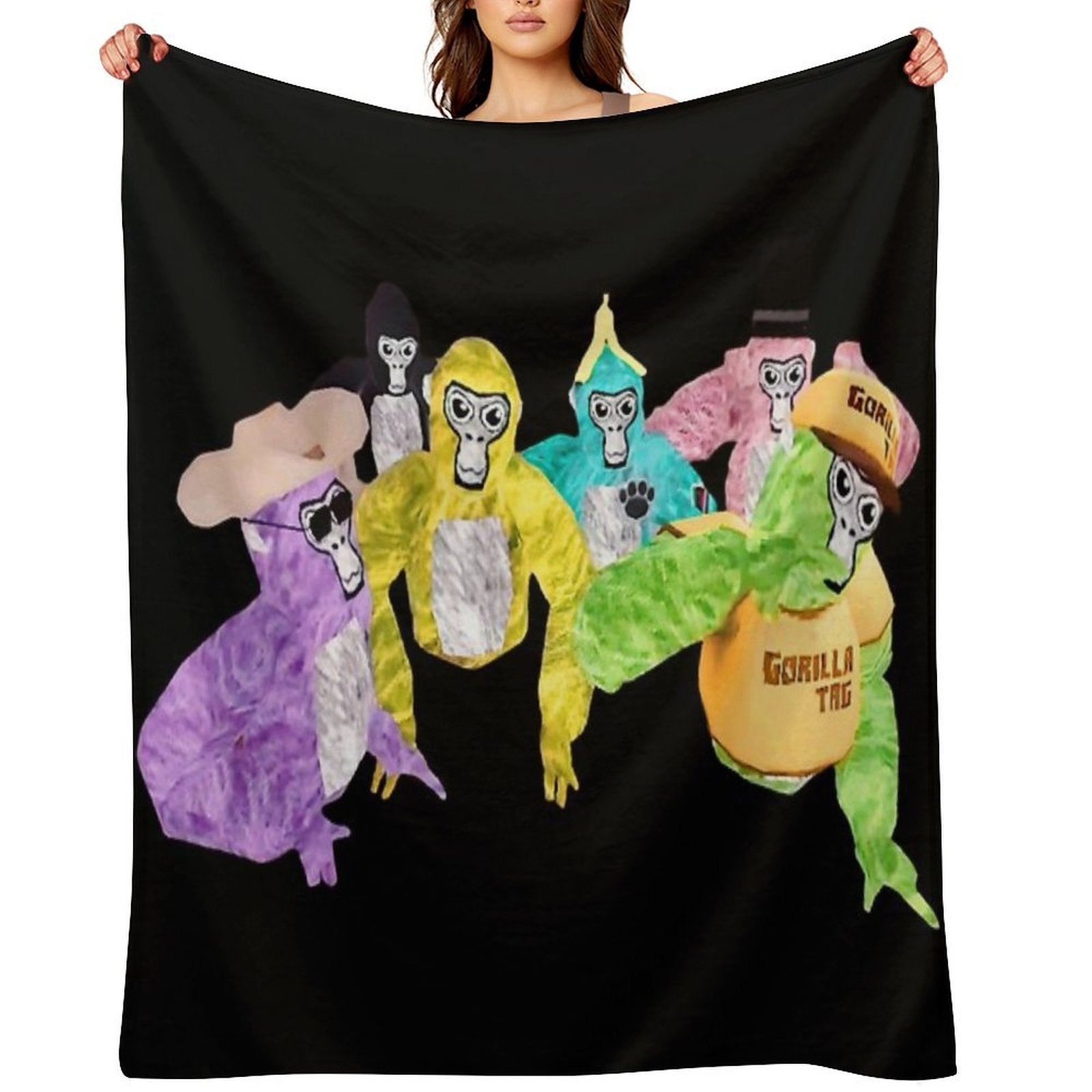 Me And My Friends Forever! - Gorilla Tag Here Banana Compact Throw Blanket