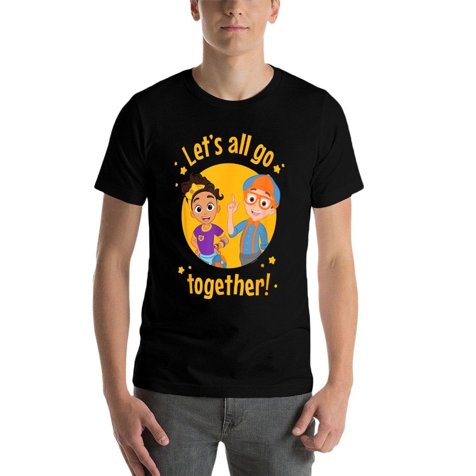 Blippi Let's All Go Together  Slim-fit Cut T-Shirt