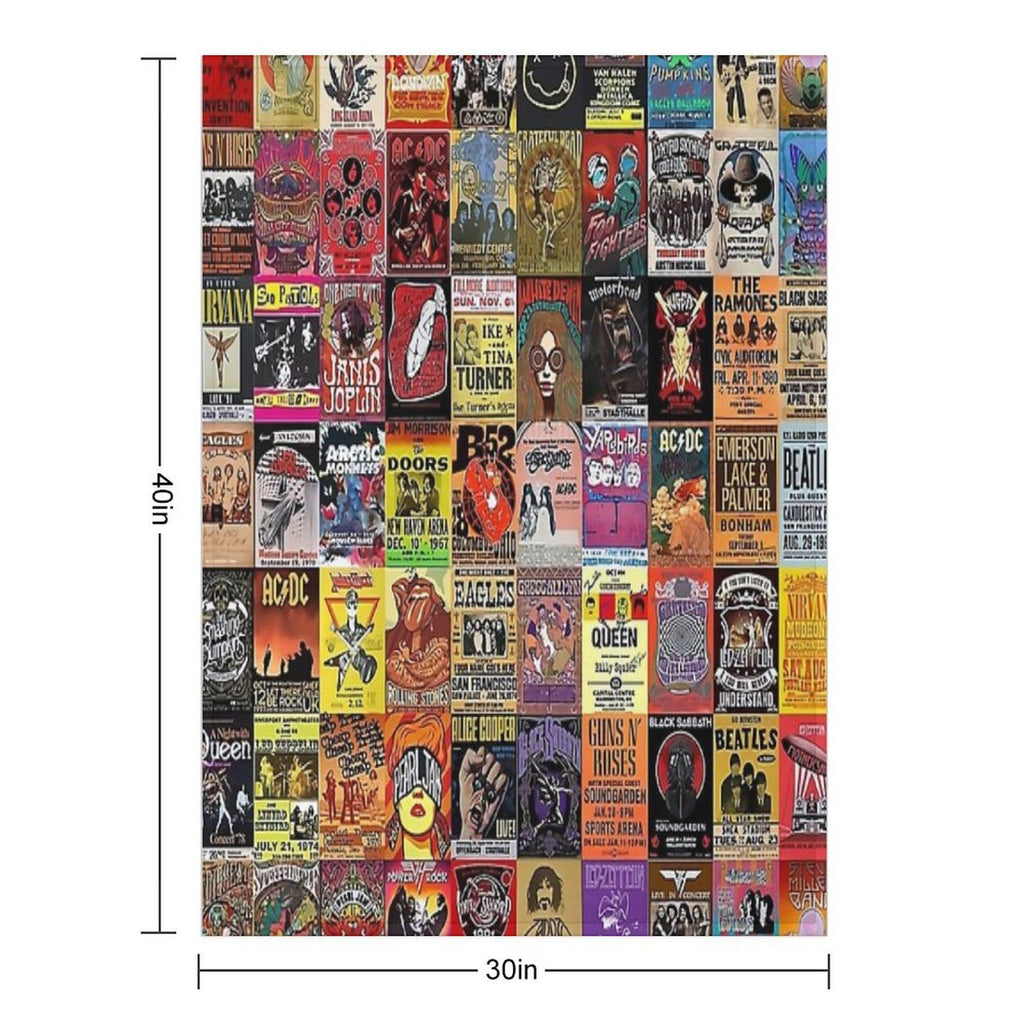 Rock Band Posters - All-season Throw Blanket