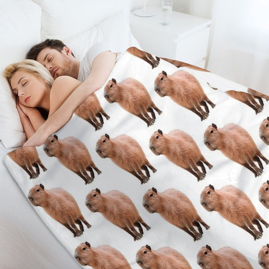 Cute Capybara Compact Throw Blanket
