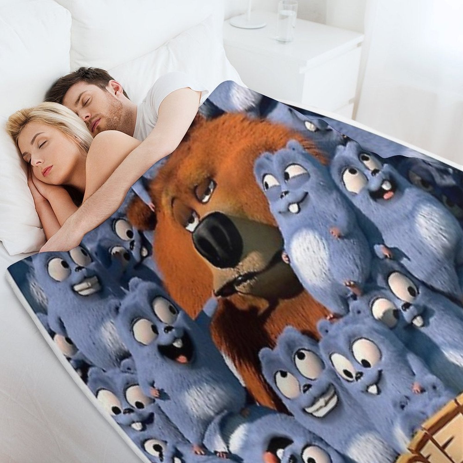 Grizzy And The Lemmings Shrink-resistant Throw Blanket