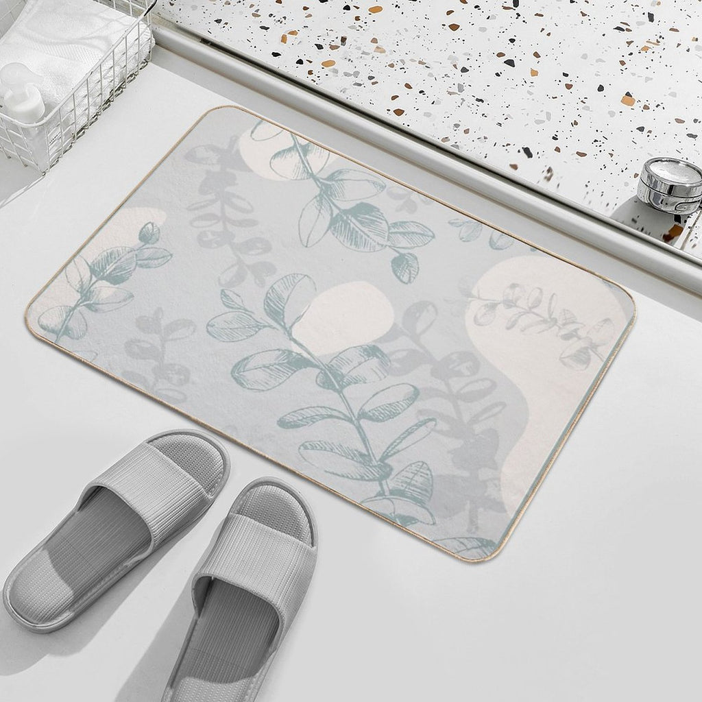 Abstract Eucalyptus  Long-Lasting Bath Mat