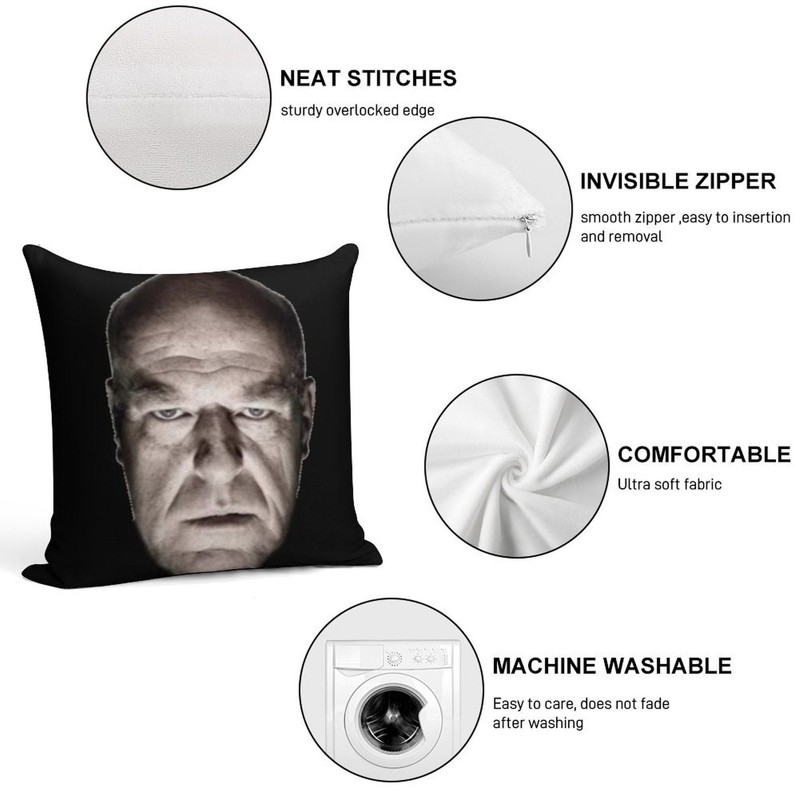 Hank Staring Meme Soft High-Density Material Throw Pillow