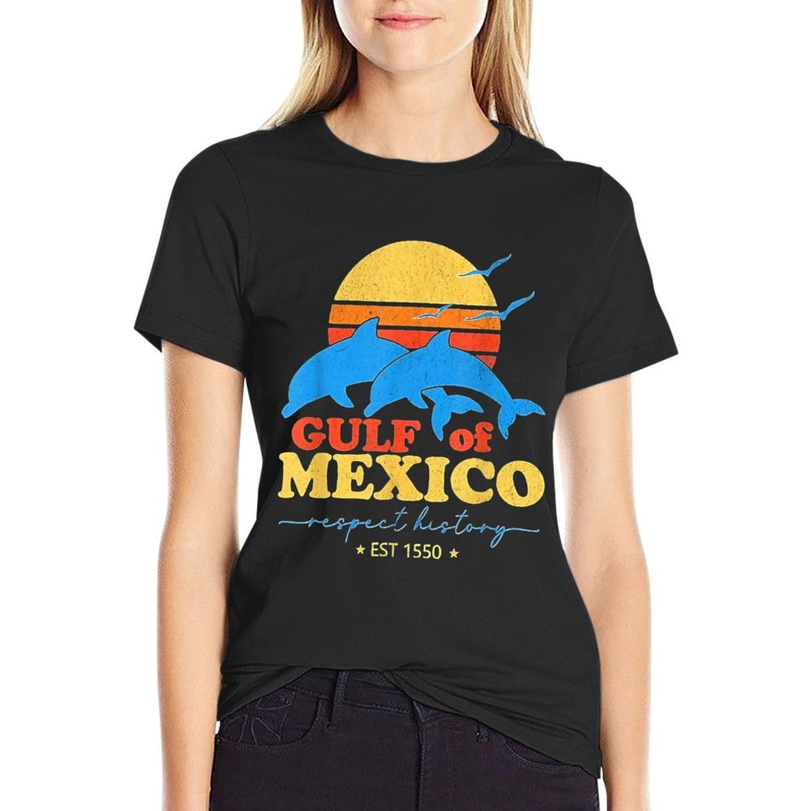 Gulf of Mexico Est 1550 Retro Vintage Beach for Men Women  Stretchy T-Shirt