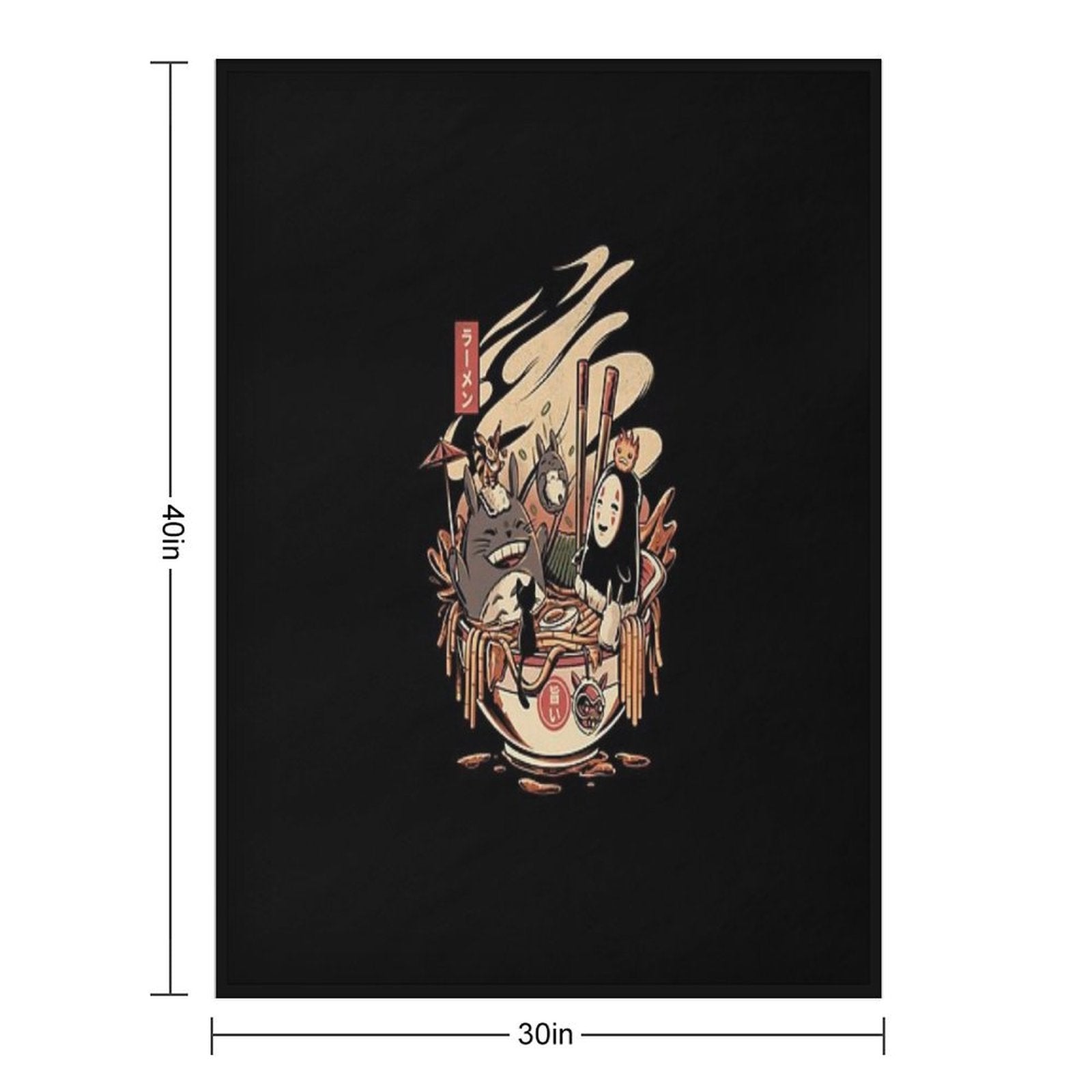 Funny Ramen Premium Throw Blanket