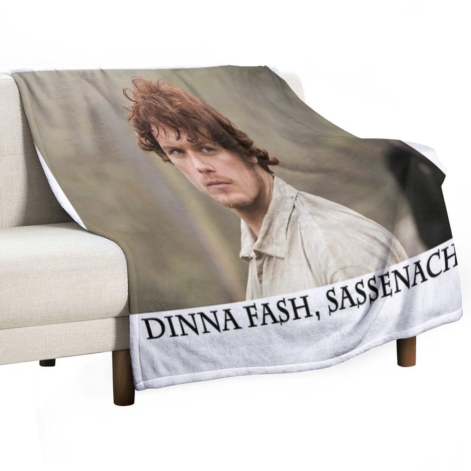 Dinna Fash, Sassenach. Plush Throw Blanket