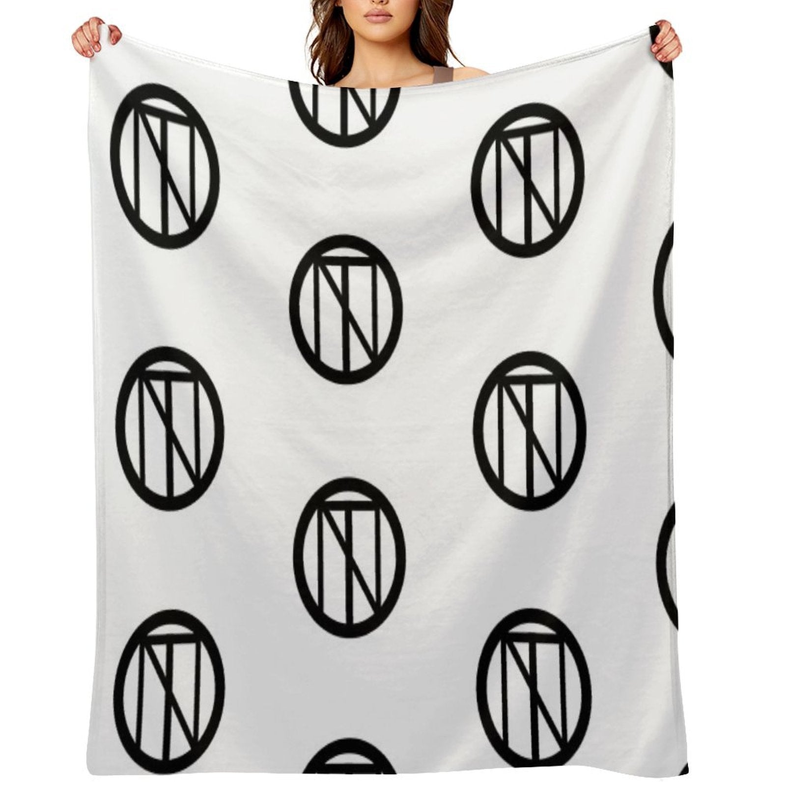 NeoTech Logo - Black Easy Care Throw Blanket