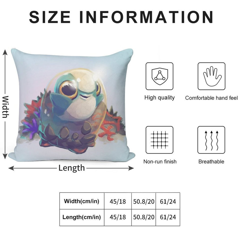 Cuddlefish Baby - Subnautica Soft Fade-Resistant Throw Pillow