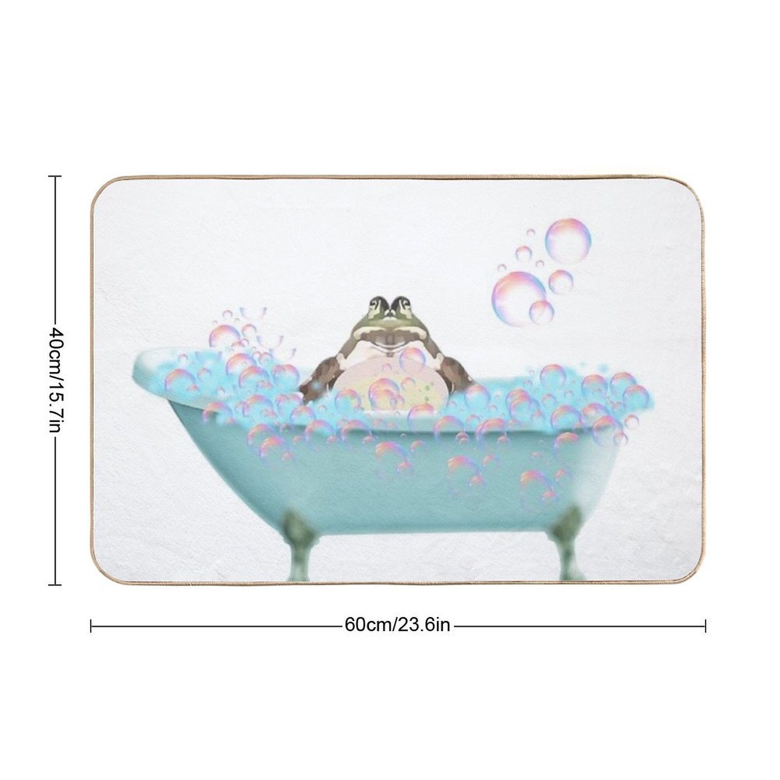 Toad Taking A Bath  Easy Maintenance Bath Mat