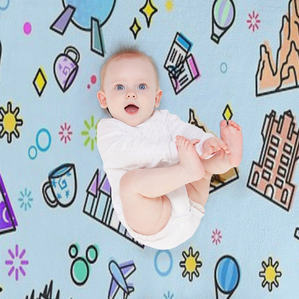 Meet Me at My Happy Place Pattern Gift-ready Throw Blanket