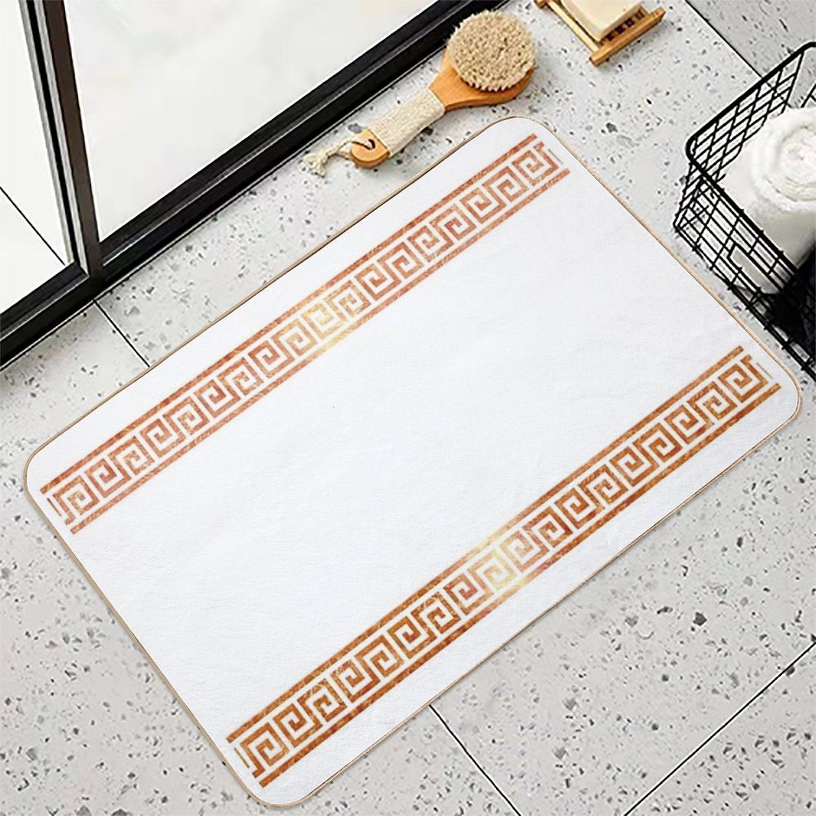 Greek Geometric Pattern  Multi-Purpose Bath Mat