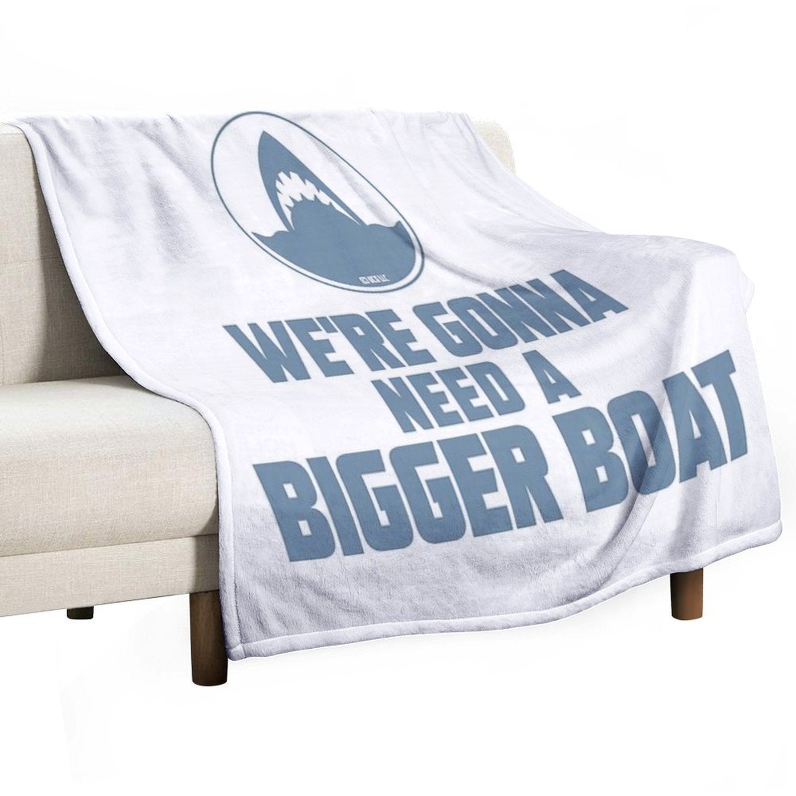 JAWS Movie We`re Gonna Need A Bigger Boat Machine-washable Throw Blanket