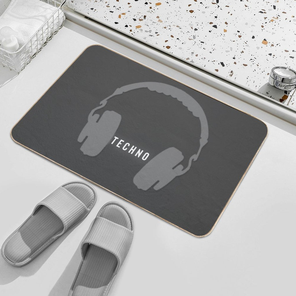 Techno Music  High-Traffic Bath Mat