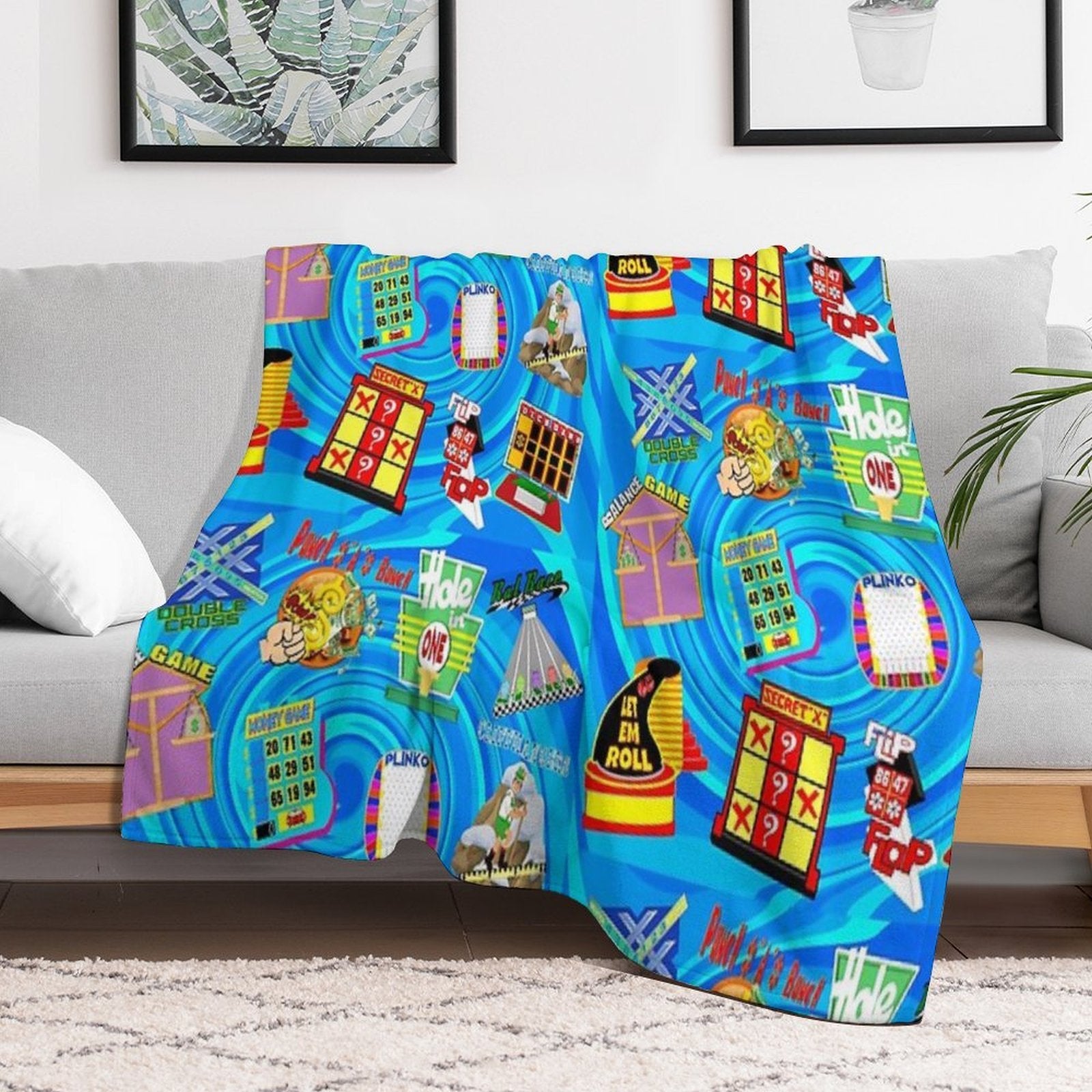 TV Game Show Contestant - TPIR (The Price Is...) Gift-ready Throw Blanket