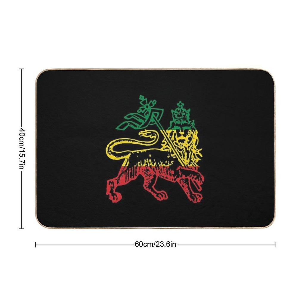 Lion of Judah Flag Ethiopia King Selassie Rasta  Multi-Purpose Bath Mat