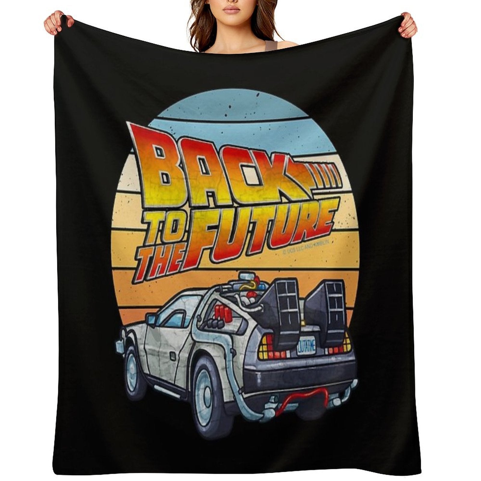 Back to The Future - DMC DeLorean Eco-conscious Throw Blanket