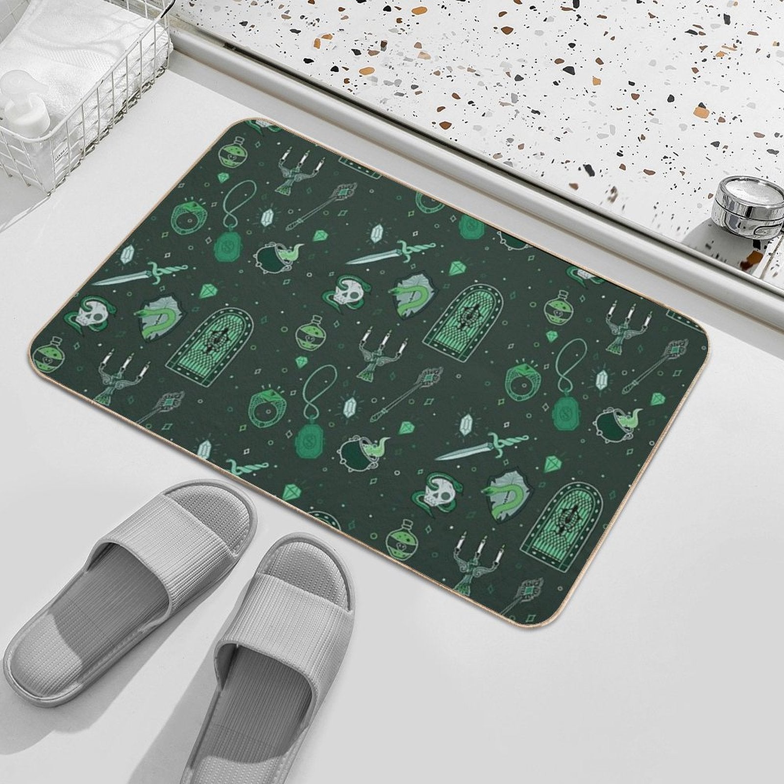 Snake Serpent Emblem Ambitious Cunning T-Shirt Sticker Phone Case House Green  Absorbent Bath Mat