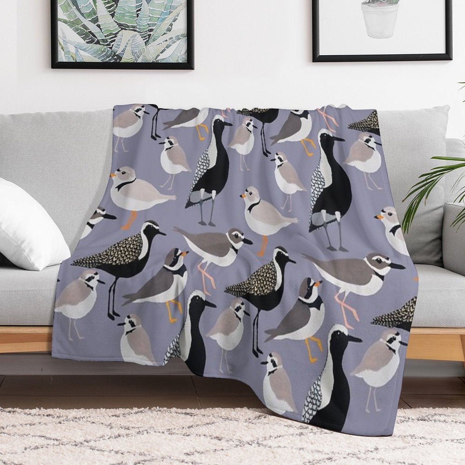 Plethora of Plovers All-season Throw Blanket