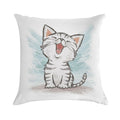 American Shorthair Happy Soft Durable Construction Throw Pillow