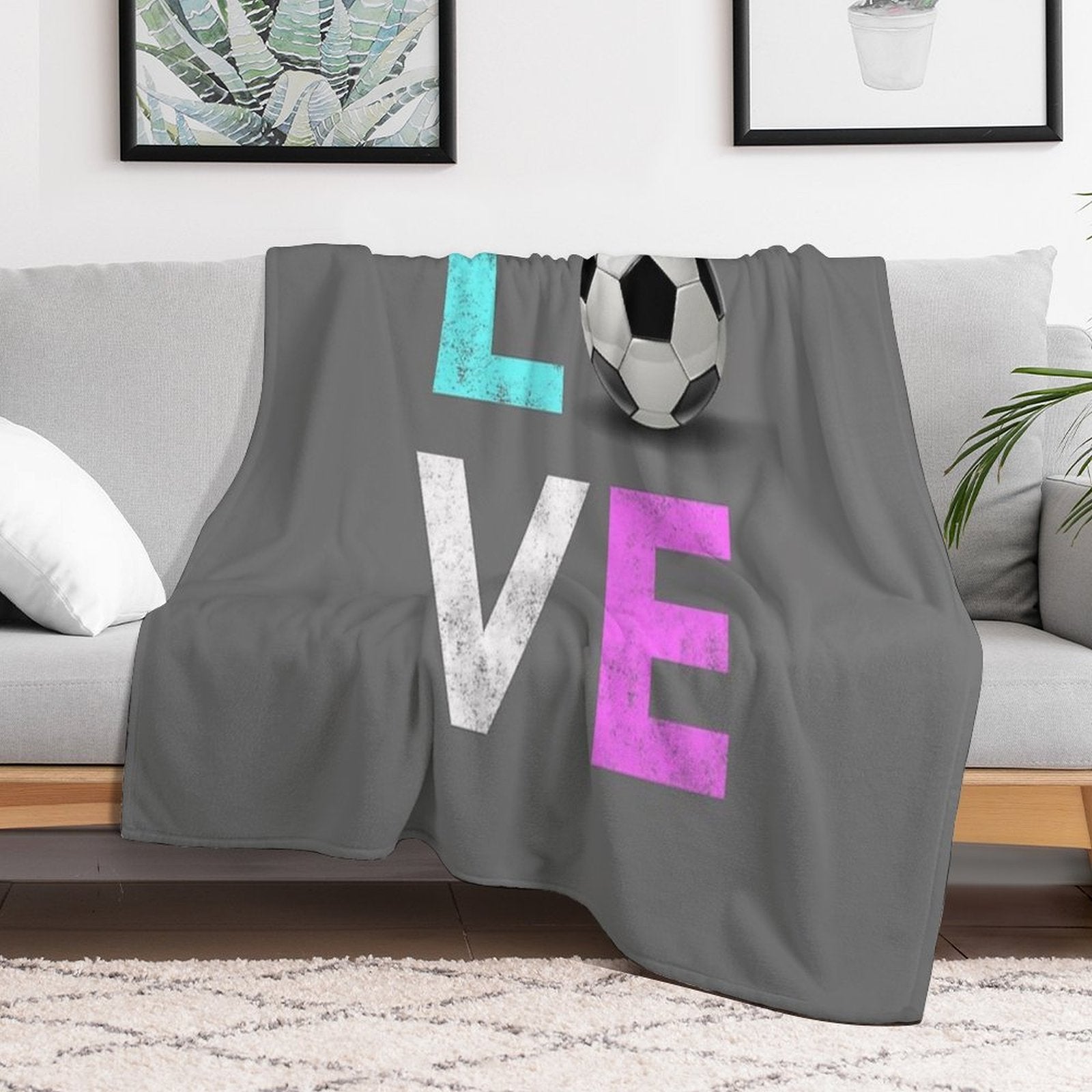 Cutest Girls LOVE SOccer Gift Design   We Love Soccer Comfort Throw Blanket