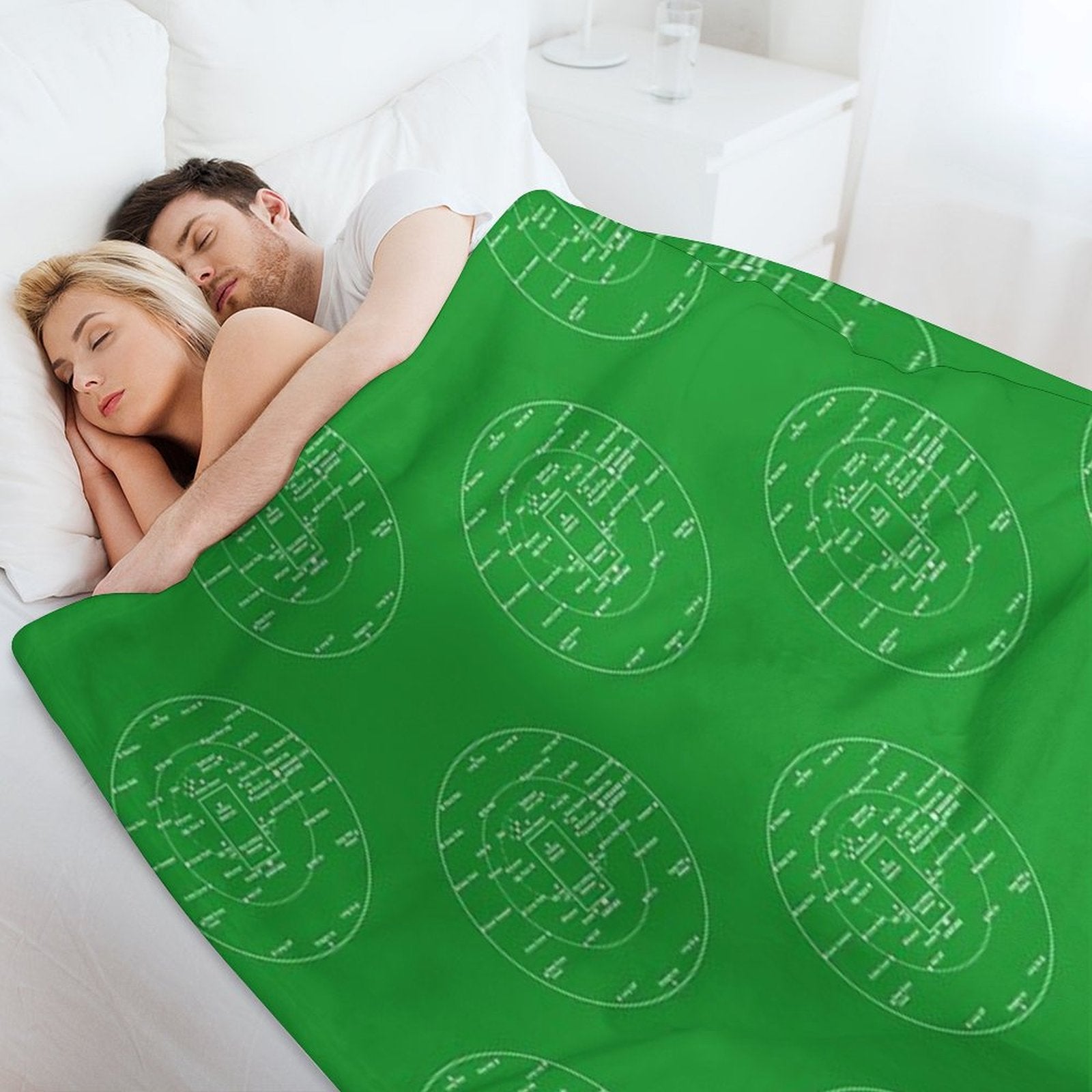 CRICKET PITCH POSITIONS- Fielding Positions Diagram Comfort Throw Blanket