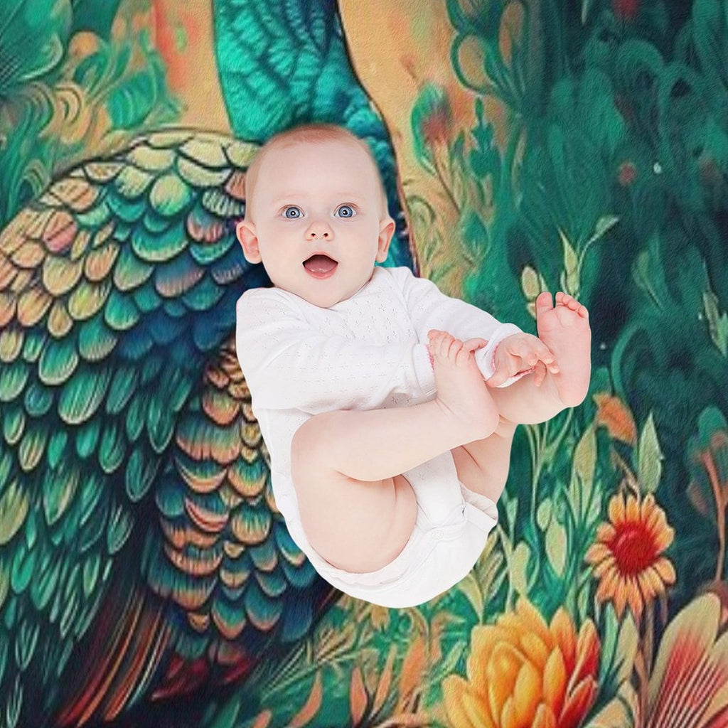 Peacock Premium Throw Blanket