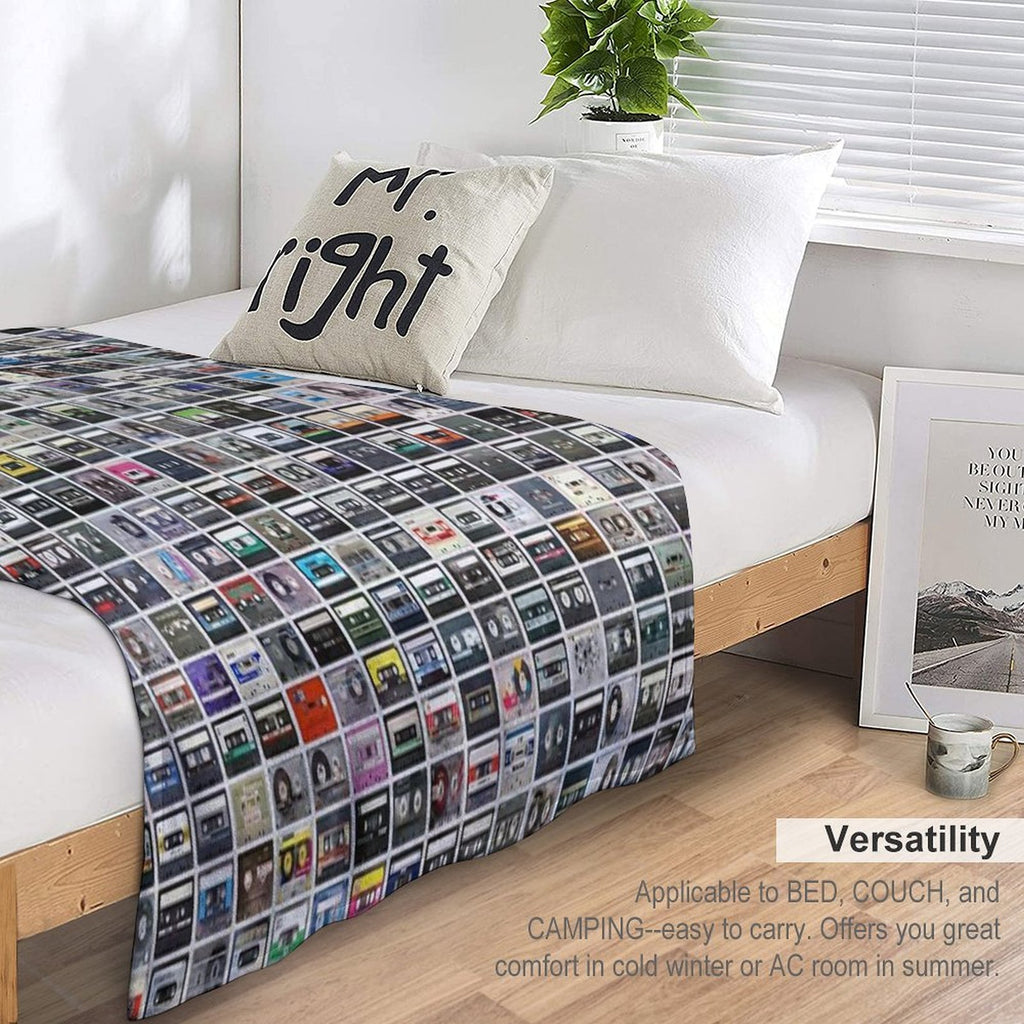 Cassettes All-season Throw Blanket
