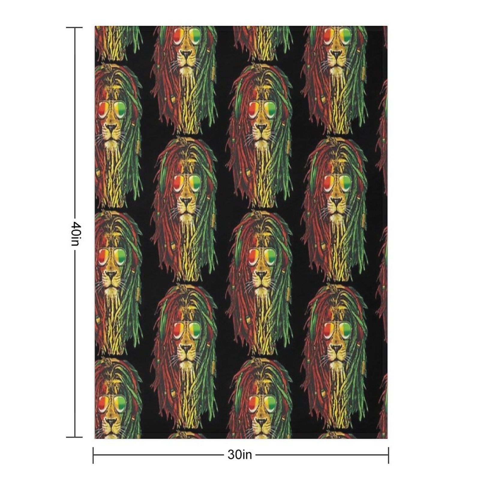 Rastafari Lion Reggae Lover Wrinkle-free Throw Blanket