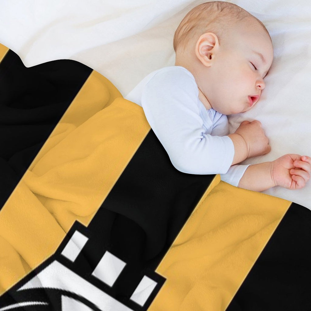 Cambridge United FC Logo - Stripes Quick-dry Throw Blanket