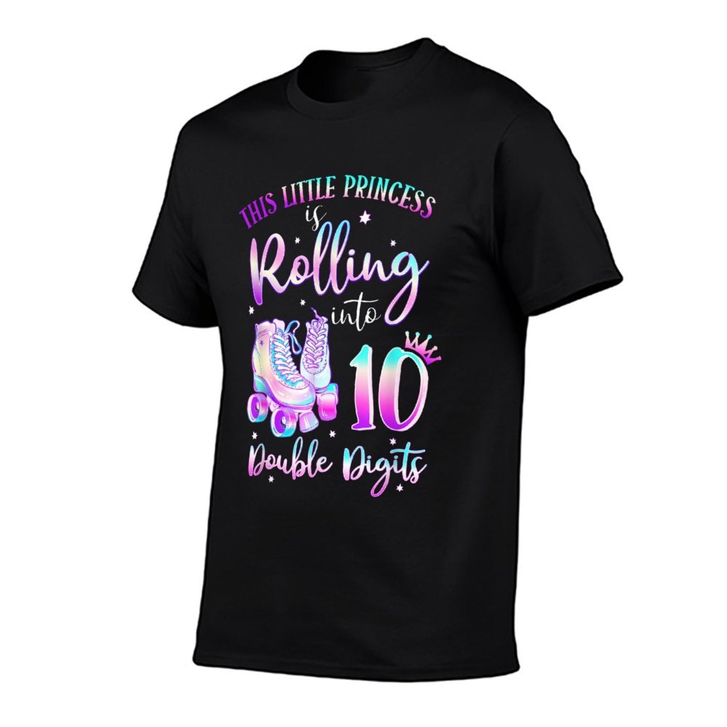 10th Birthday Rolling Into 10 Double Digits Roller Skate  Soft T-Shirt