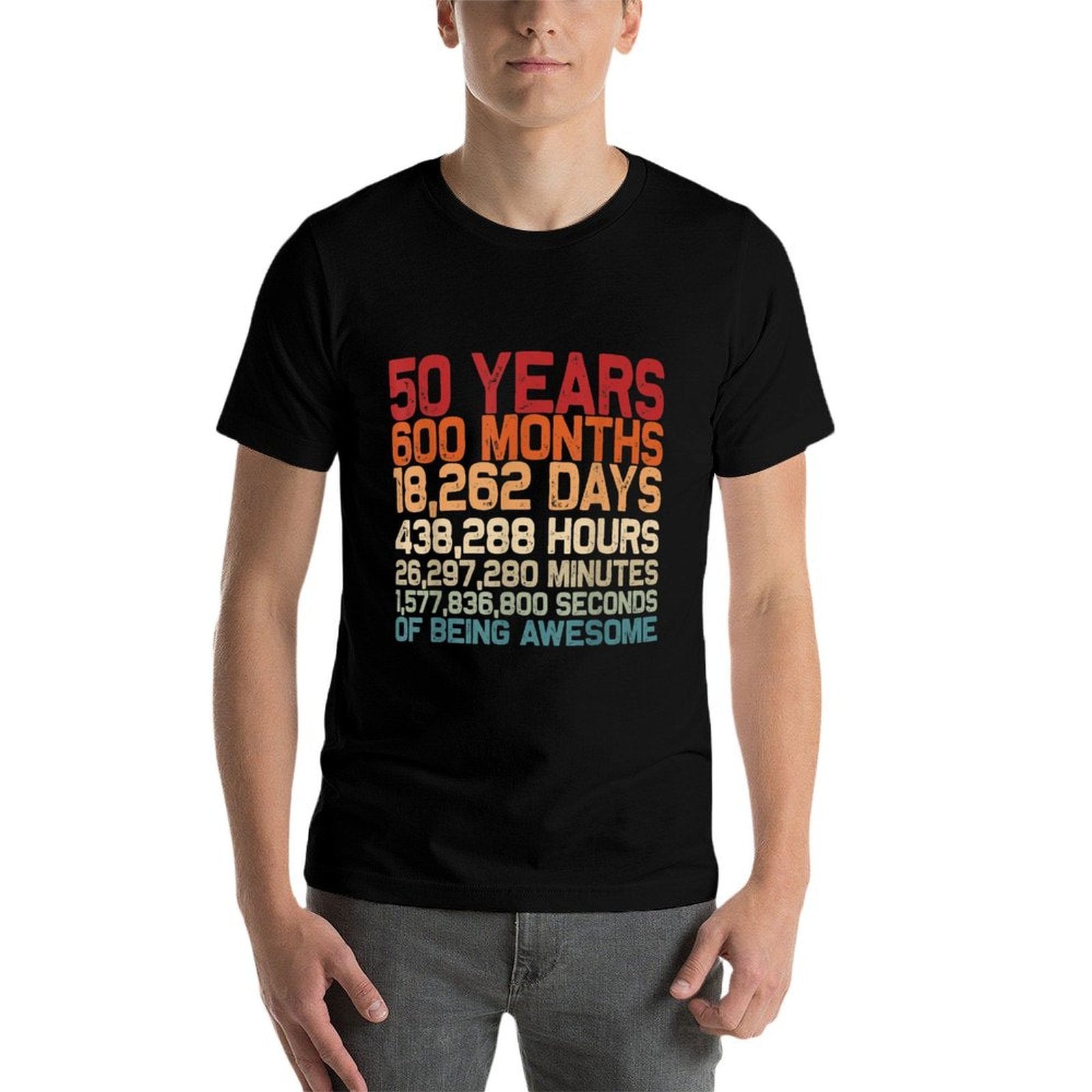 50 Years of Being Awesome Retro Vintage Funny 50th Birthday  Quick-drying T-Shirt
